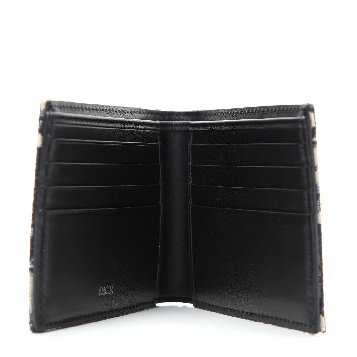 Christian Dior Oblique Compact Wallet Black 5 of 7