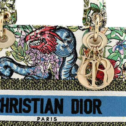 Christian Dior Canvas D-Constellation Embroidered Medium Lady D-Lite Latte Multicolor 14 of 24