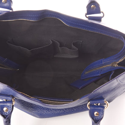 Balenciaga Chevre Gold Metallic Edge Hardware Bleu Roi 5 of 10