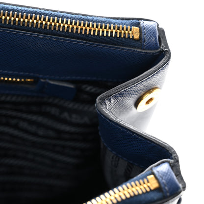 Prada Saffiano Large Galleria Double Zip Tote Bluette 11 of 12