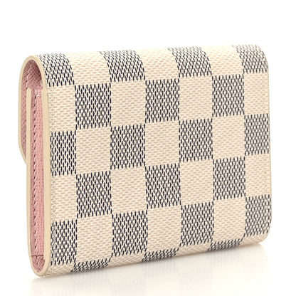 Louis Vuitton Damier Azur Rosalie Coin Purse Rose Ballerine 3 of 7