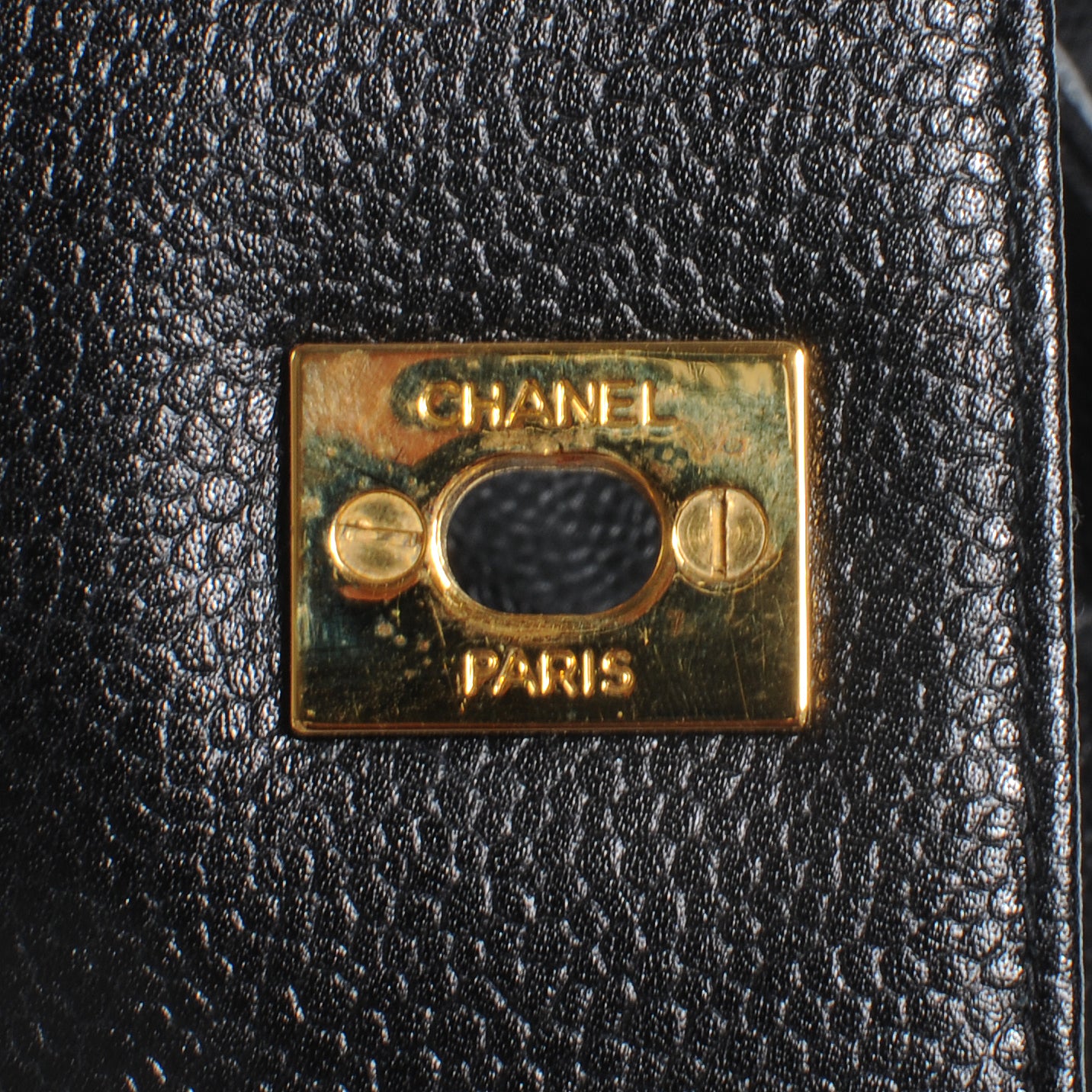 Caviar Quilted Flap Shoulder Bag Black