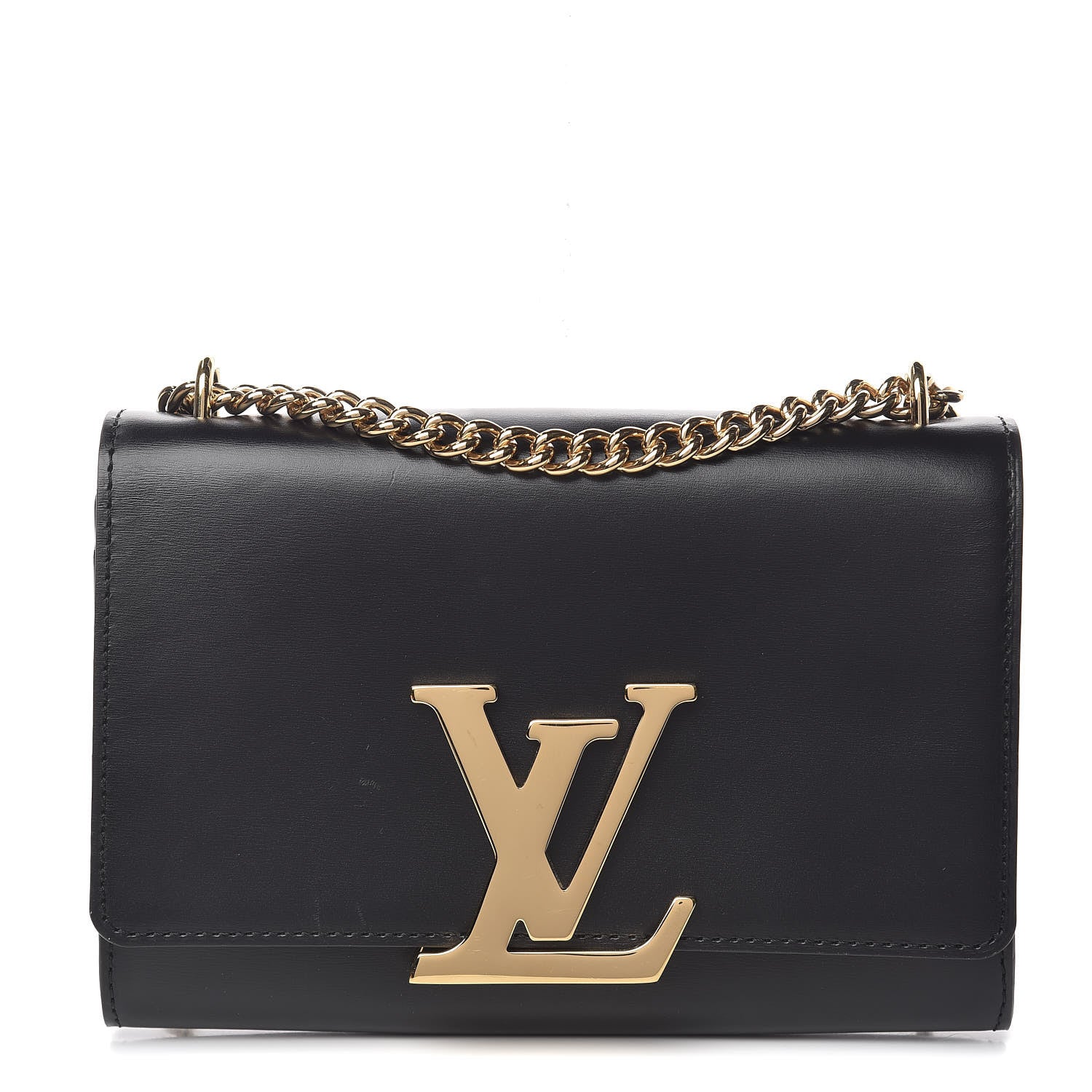 Louis Vuitton Calfskin Chain Louise MM Black 1 of 13