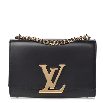 Louis Vuitton Calfskin Chain Louise MM Black 1 of 13