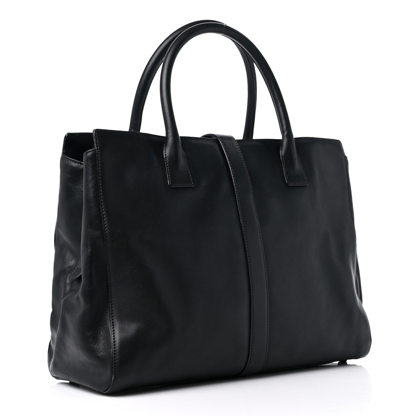 Calfskin Shopper Tote Black