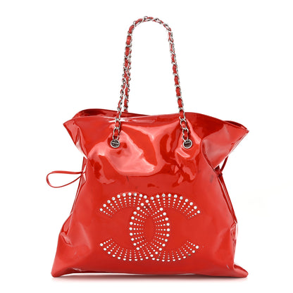 Chanel Patent Crystal Strass Bonbons Tote Red 1 of 16