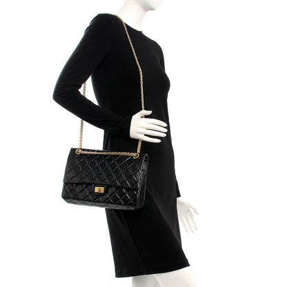 Chanel Aged Calfskin Quilted 2.55 Reissue 226 Flap Black 2 of 7