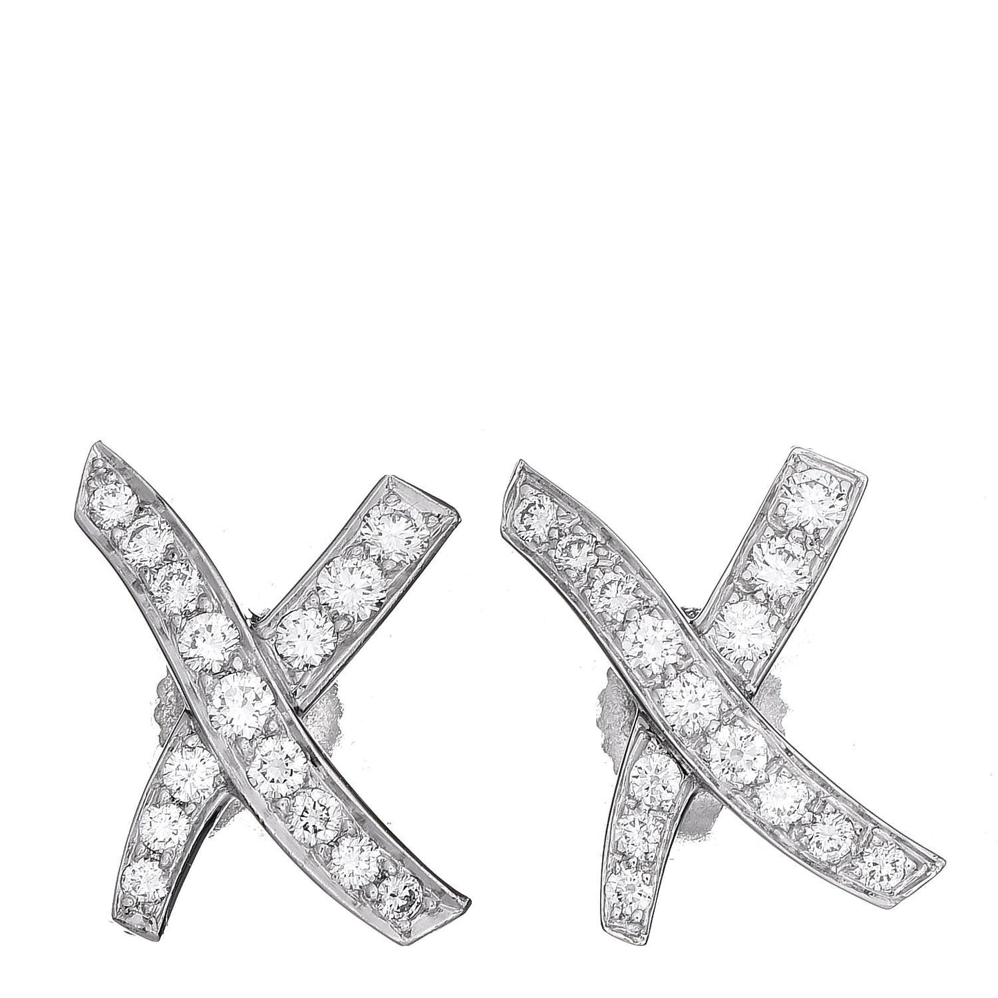 Platinum Diamond Small Paloma Picasso "X" Earrings