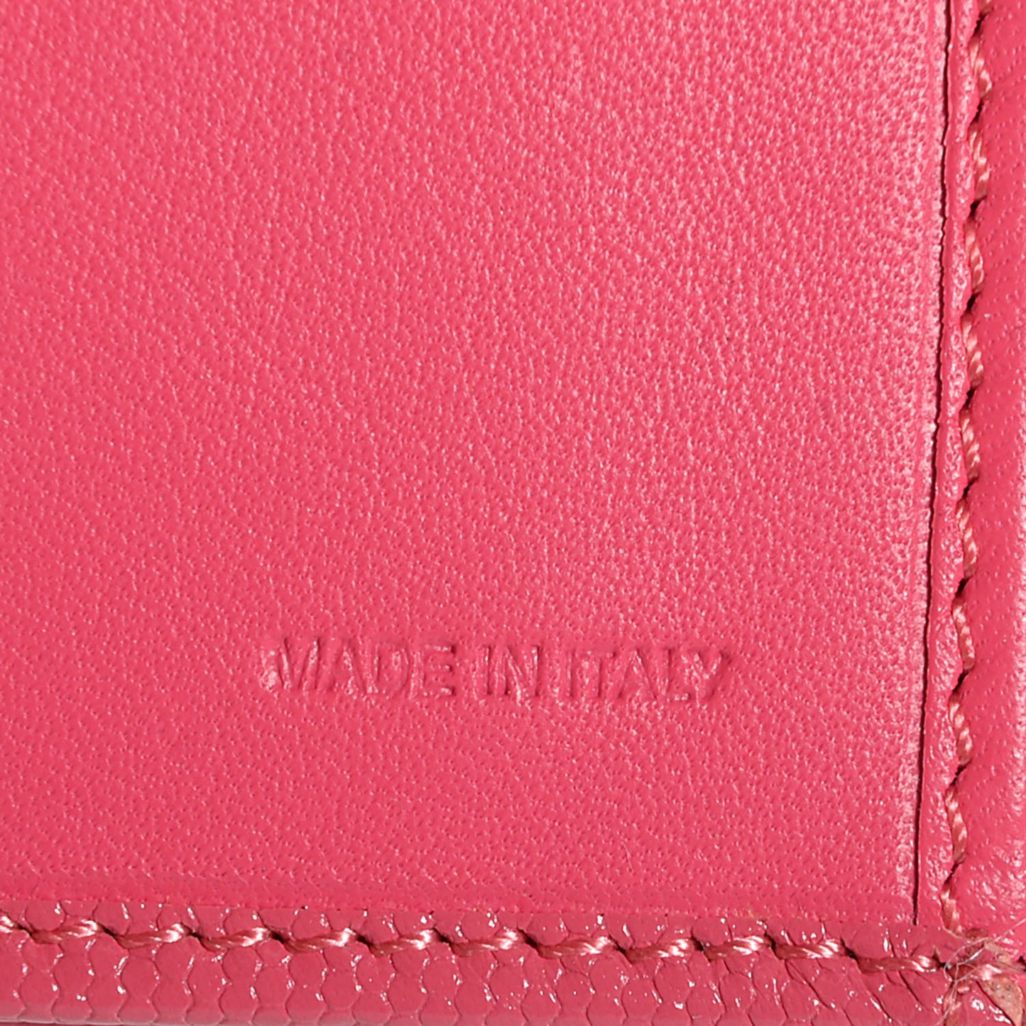 Textured Calfskin French Wallet Pink