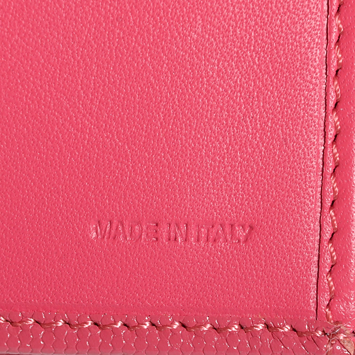 Fendi Textured Calfskin French Wallet Pink 7 of 9