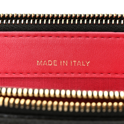 Chanel Glazed Aged Calfskin Quilted CC Small Clutch With Chain Black 9 of 14