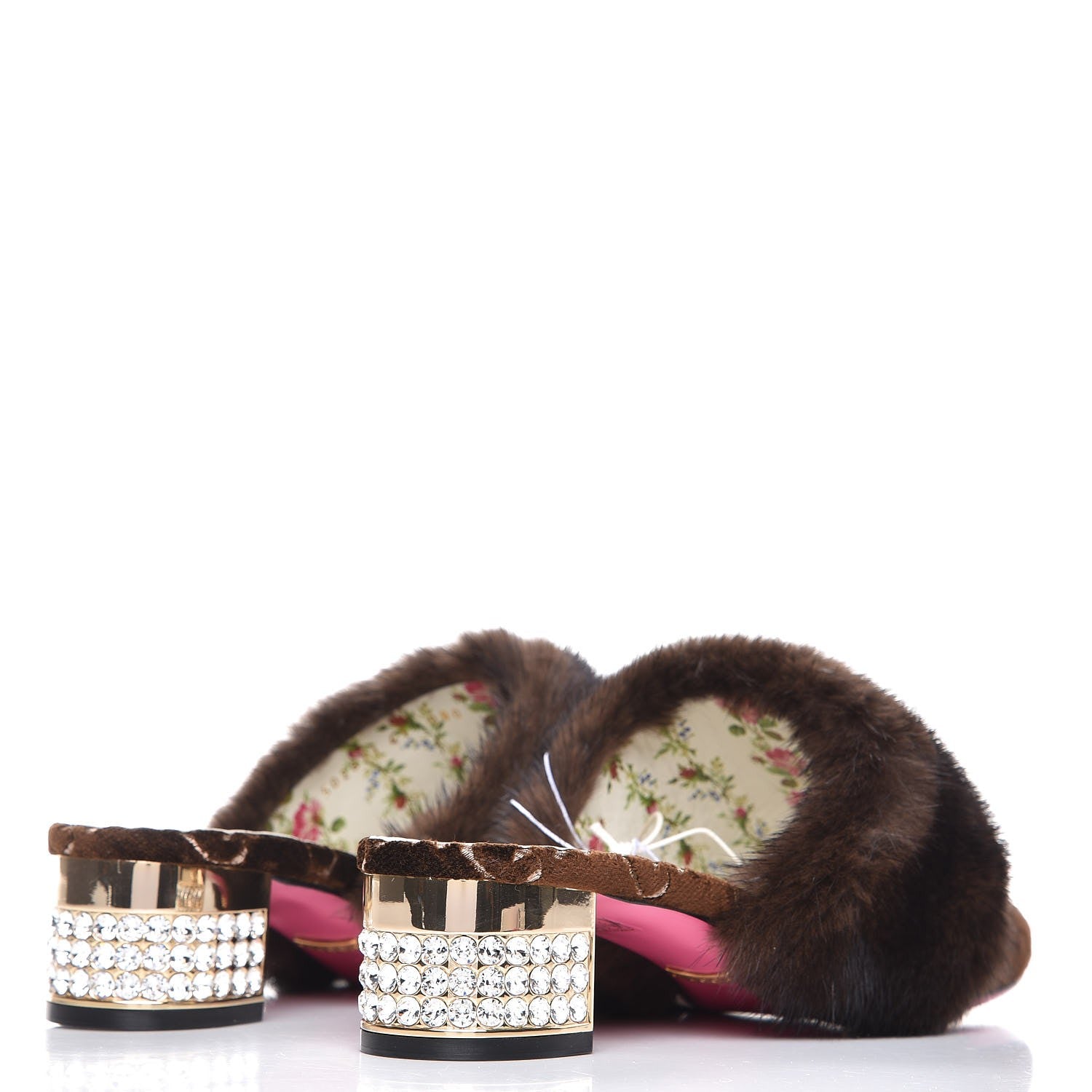 Gucci Mink Velvet GG Monogram Candy Mules 41 Scan Brown Brown 4 of 9