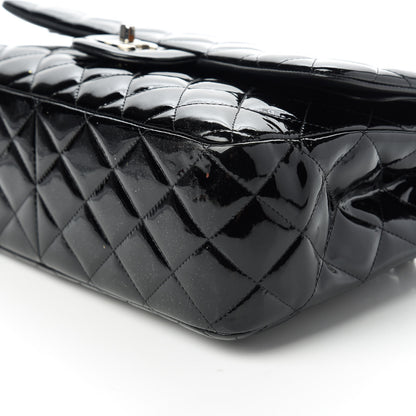 Chanel Patent Quilted Jumbo Double Flap Black 7 of 10