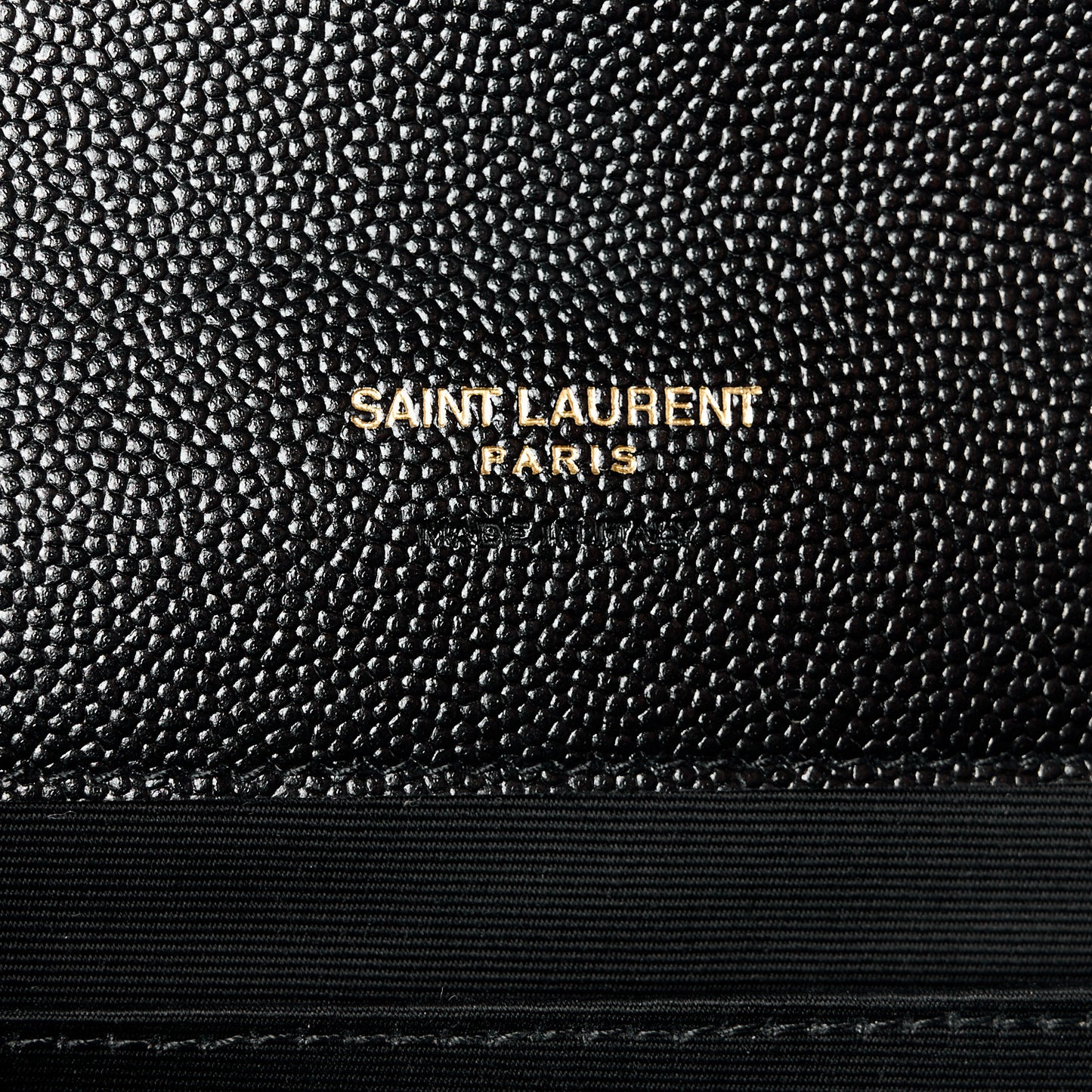 Grain De Poudre Textured Mixed Matelasse Triquilt Monogram Clutch Black