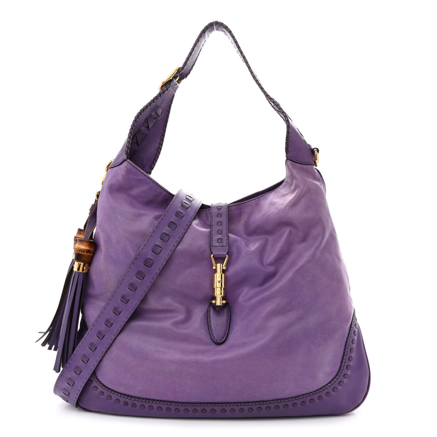 Calfskin Large New Jackie Hobo Purple