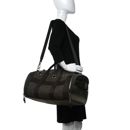 Hermes Fabric Carrying Dog Bag Kaki Feu 2 of 10