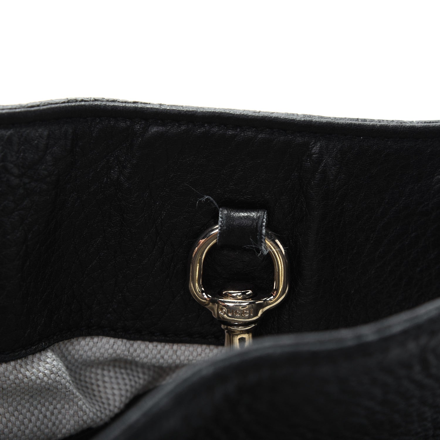 Gucci Pebbled Calfskin Medium Soho Chain Shoulder Bag Black 12 of 18