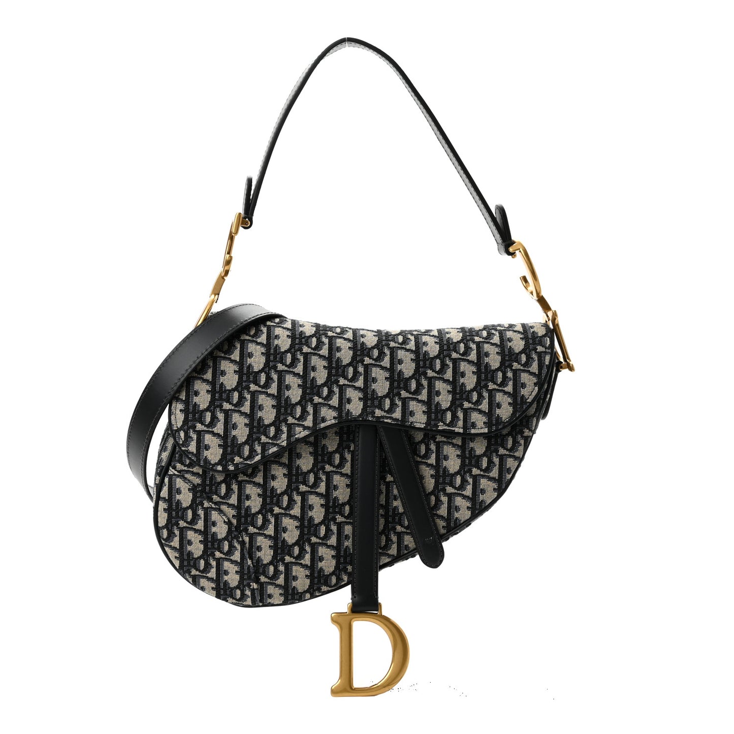Oblique Saddle Bag With Strap Blue