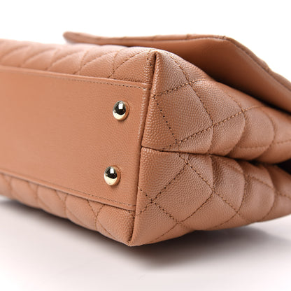 Chanel Caviar Quilted Mini Coco Handle Flap Brown 7 of 10