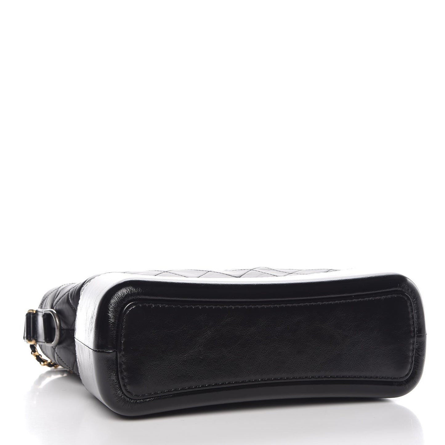 Aged Calfskin Quilted Medium Gabrielle Hobo Black