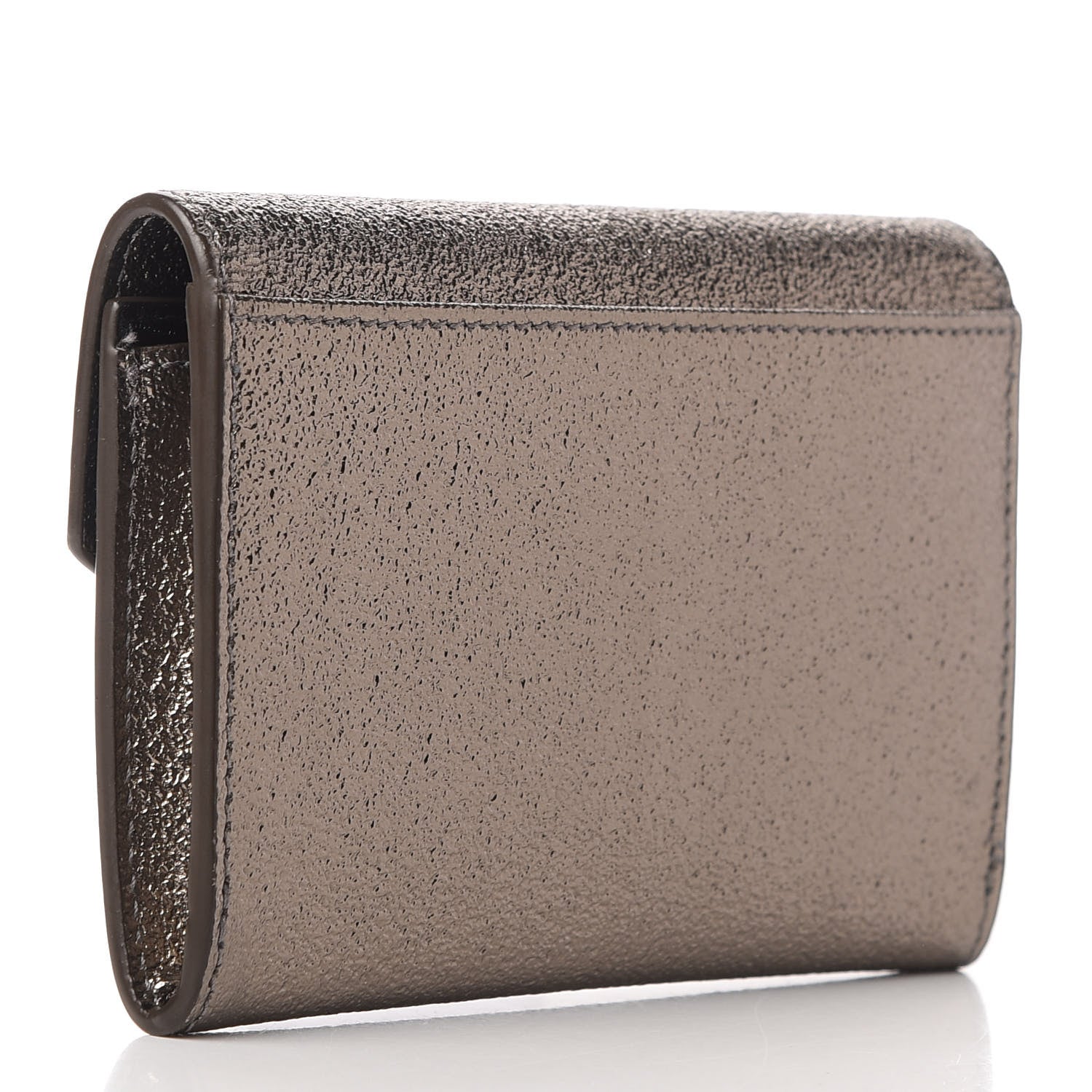 Saint Laurent Grained Metallic Calfskin Small Monogram Envelope Wallet Bronze 3 of 7
