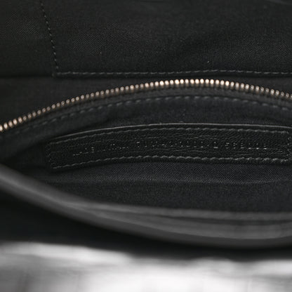 Balenciaga Calfskin Crocodile Embossed Small Lindsay Shoulder Bag Black 7 of 11