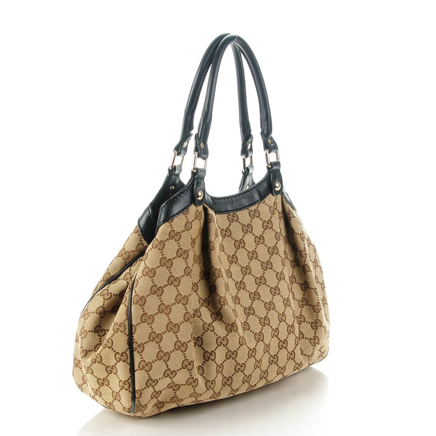 Monogram Medium Sukey Tote Beige Ebony Black