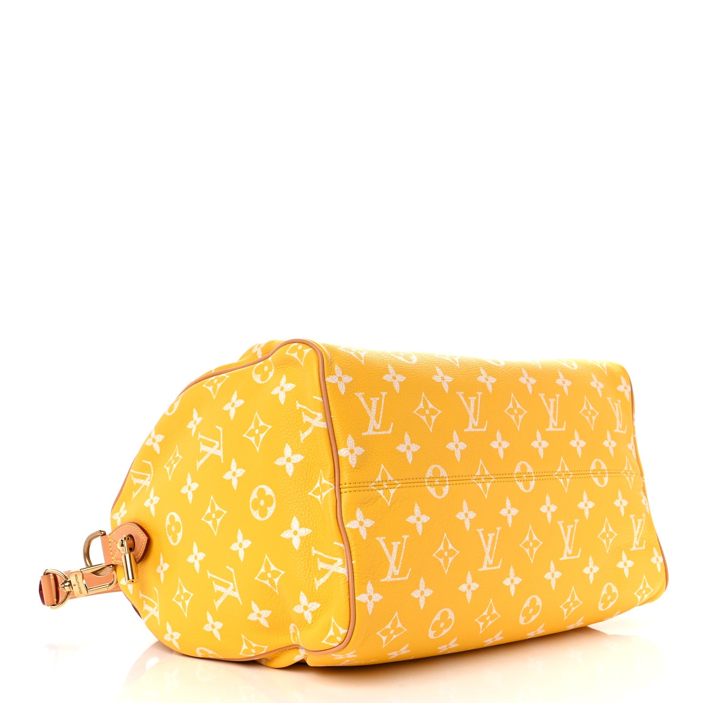 Calfskin Monogram Speedy P9 Bandouliere 40 Jaune Mat