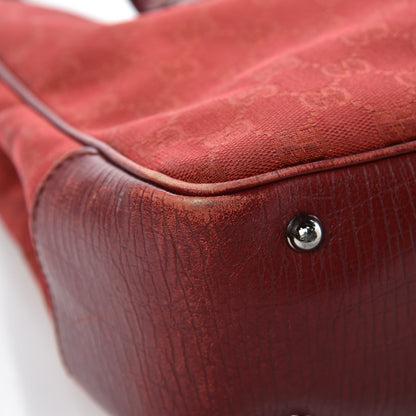 Gucci Monogram Small Bamboo Tote Red 9 of 17