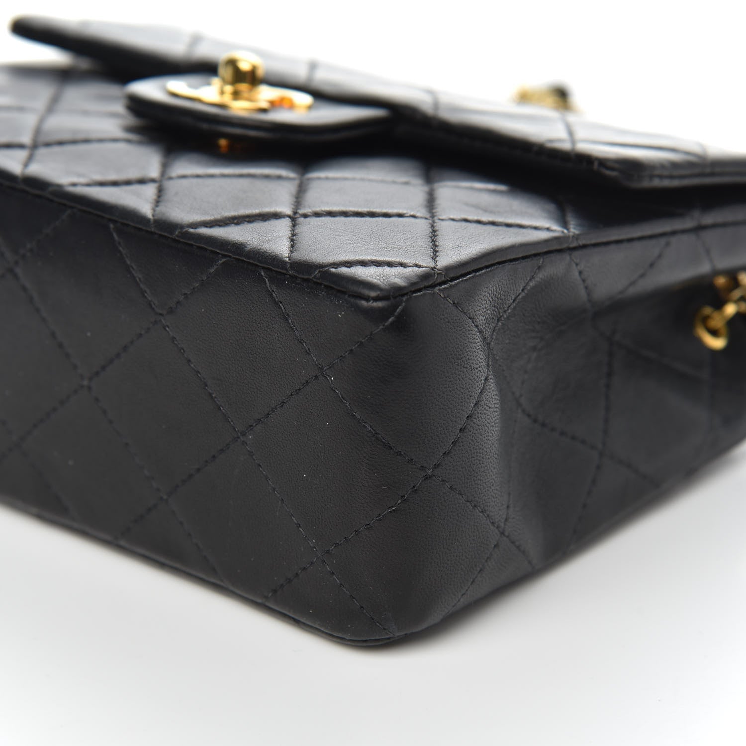 Chanel Lambskin Quilted Mini Square Flap Black 9 of 10