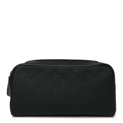 Louis Vuitton Taurillon Monogram Dopp Kit Toilet Pouch Black 1 of 8