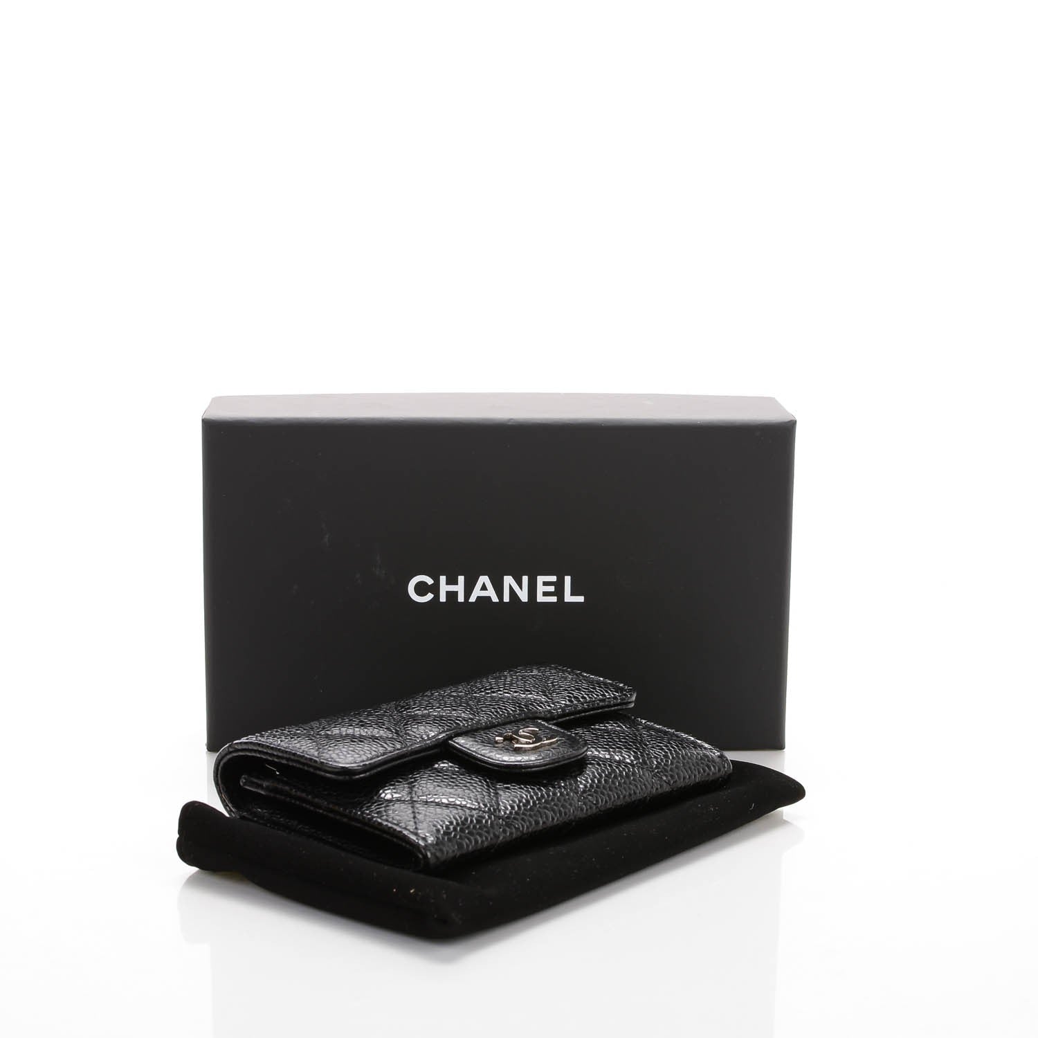 Chanel Caviar Quilted Flap Card Holder Black 4 of 8