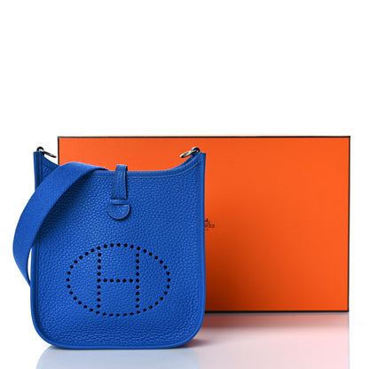 Hermes Taurillon Clemence Evelyne TPM Bleu Hydra 11 of 11