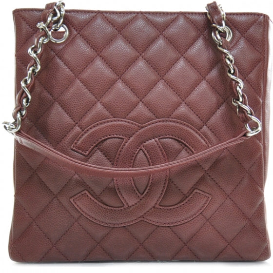 Chanel Caviar Petit Shopping Tote PST Bordeaux 1 of 11