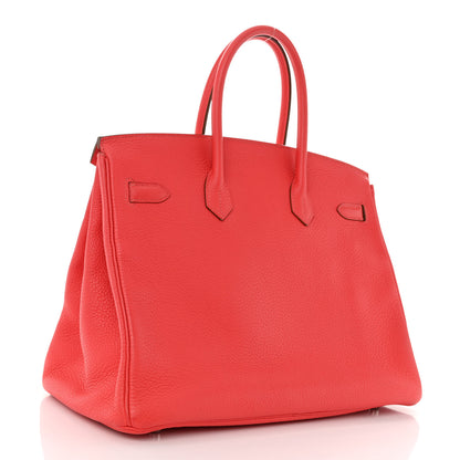 Hermes Taurillon Clemence BIRKIN 35 Rose Jaipur 3 of 14