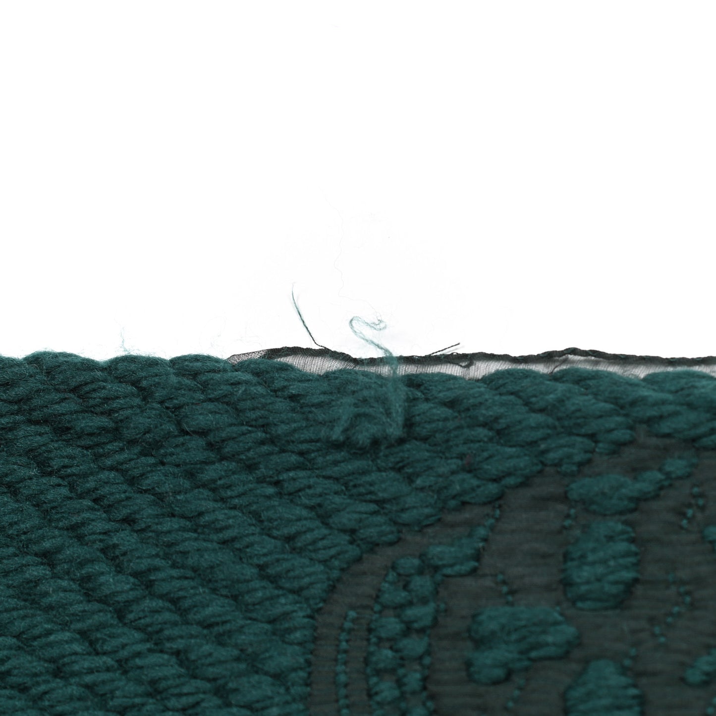 Wool Large Reversible Skull Scarf Blue Green