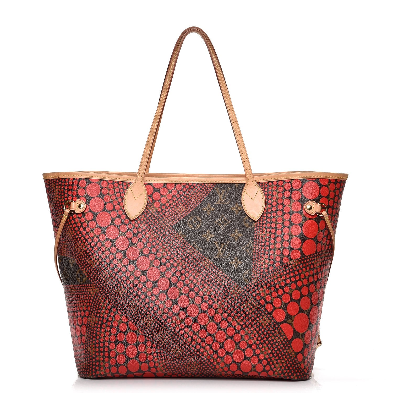 Louis Vuitton Monogram Kusama Waves Neverfull MM Red 1 of 7