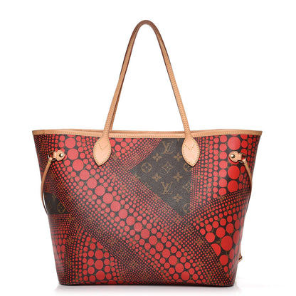 Louis Vuitton Monogram Kusama Waves Neverfull MM Red 1 of 7