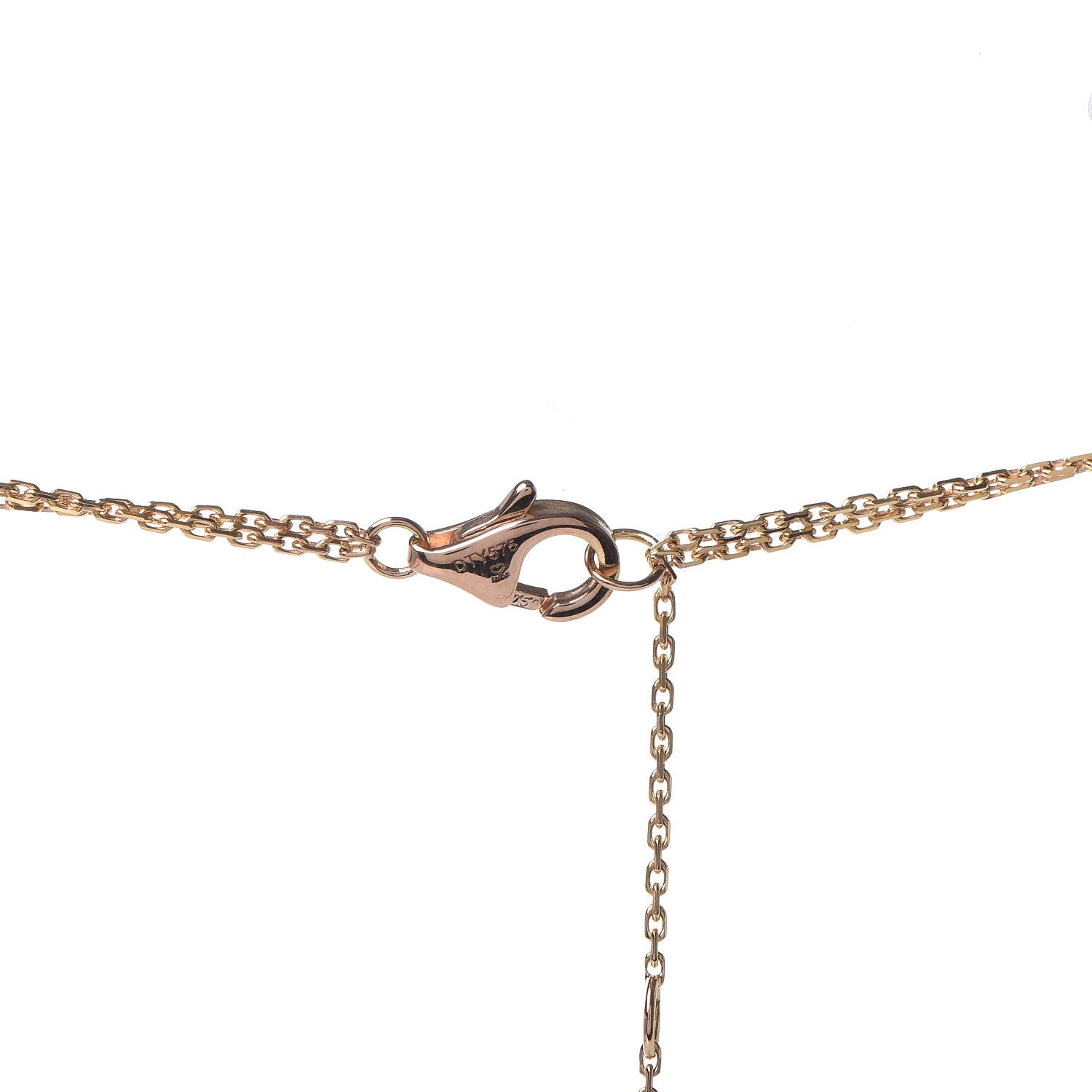 Cartier 18K Pink Yellow White Gold Trinity Double Chain Pendant Necklace 4 of 6