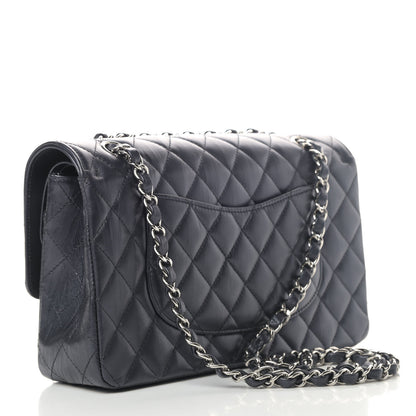 Chanel Iridescent Calfskin Quilted Medium Double Flap Charcoal 2 of 5