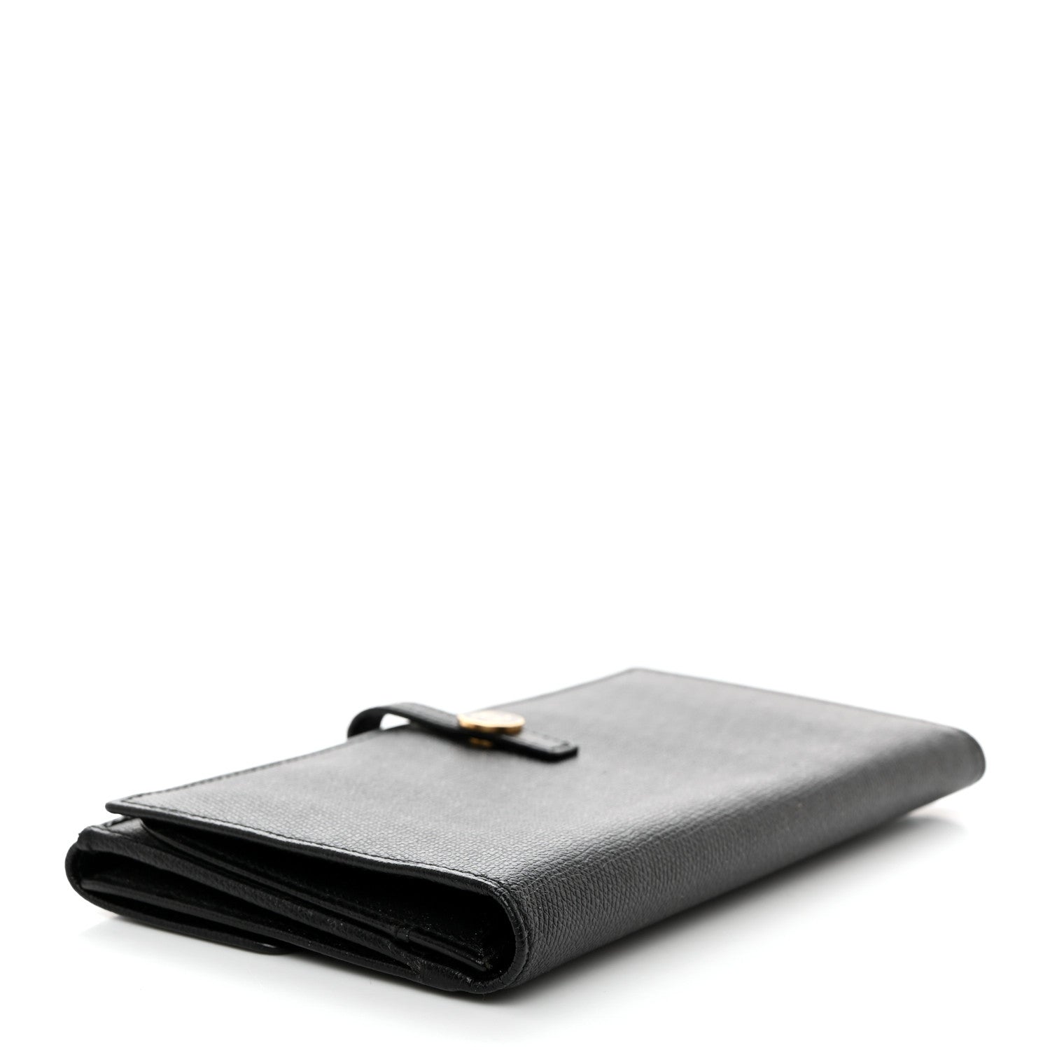 Chanel Grained Calfskin CC Button Long Wallet Black 4 of 9
