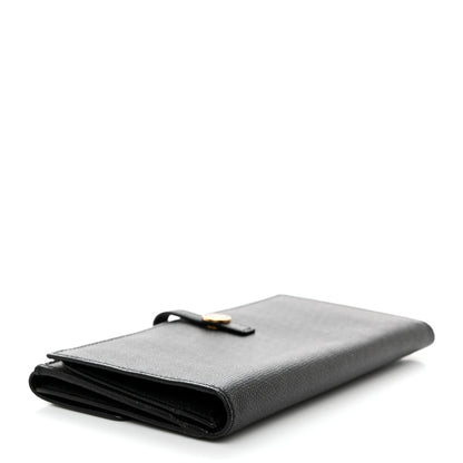 Chanel Grained Calfskin CC Button Long Wallet Black 4 of 9