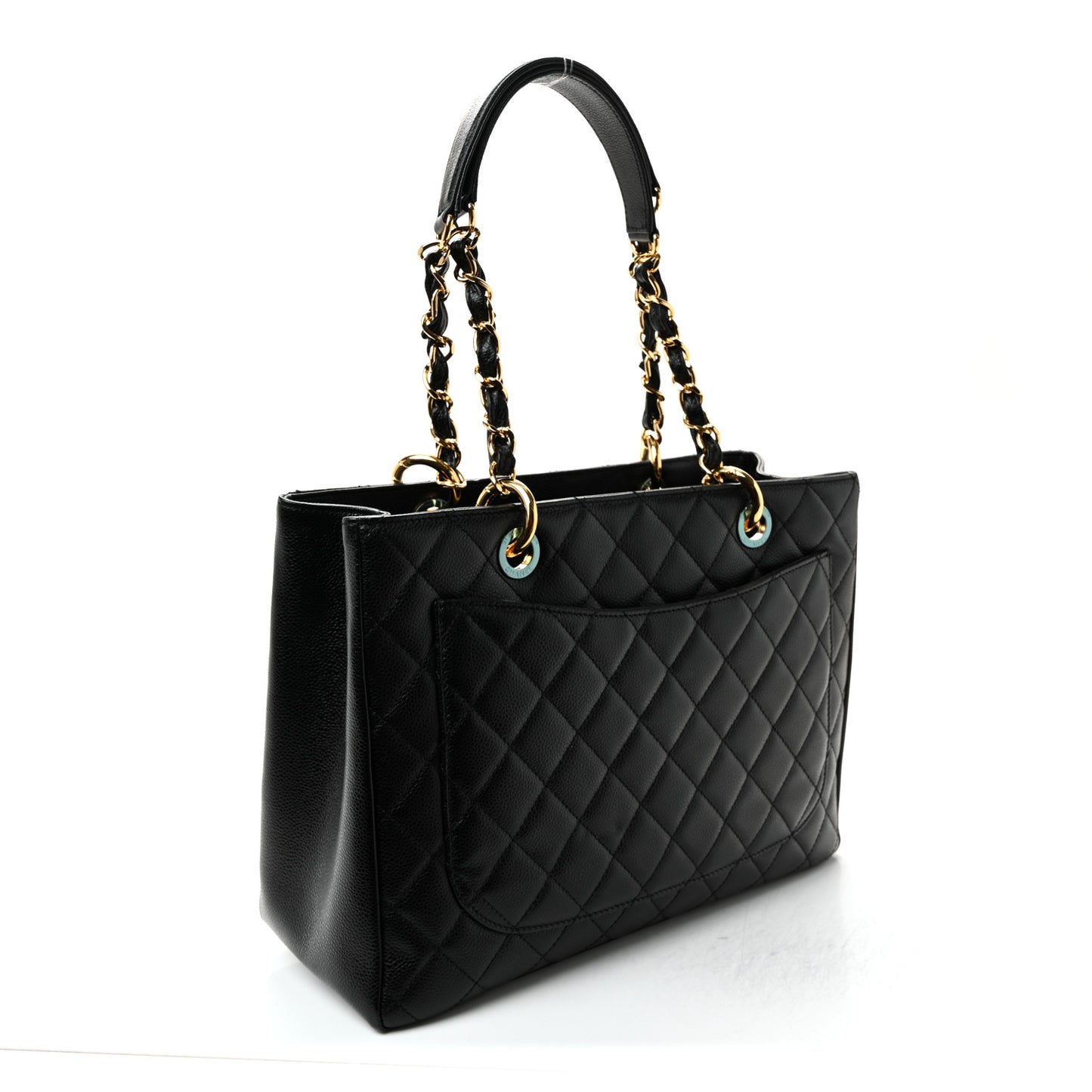 Caviar Quilted Grand Shopping Tote GST Black