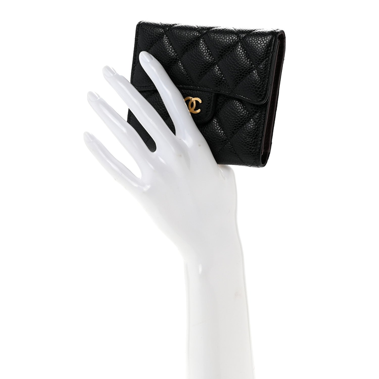 Chanel Caviar Quilted Compact Flap Wallet Black 2 of 11