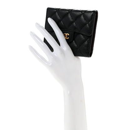 Chanel Caviar Quilted Compact Flap Wallet Black 2 of 11