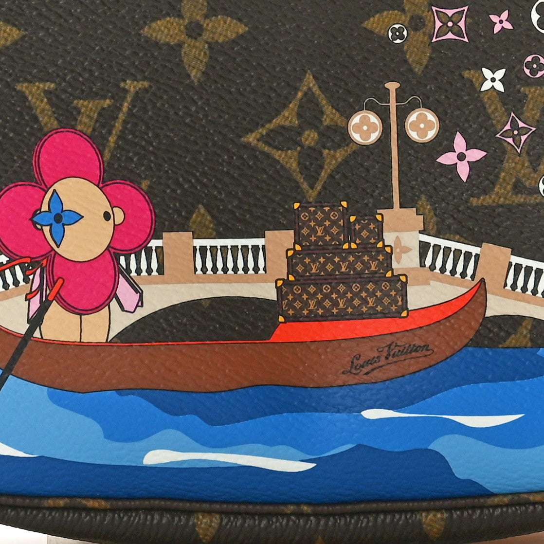 Monogram 2019 Christmas Animation Mini Venice Pochette Accessories Blue