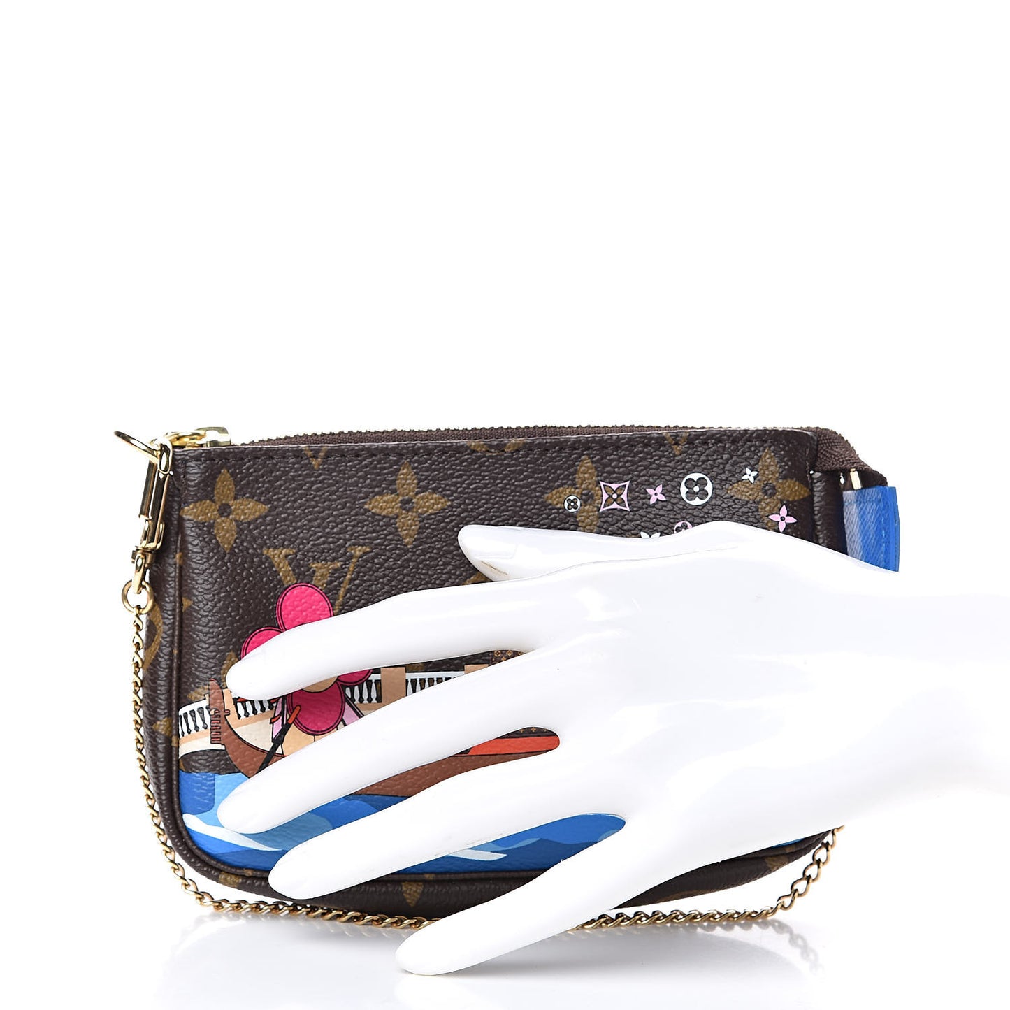 Monogram 2019 Christmas Animation Mini Venice Pochette Accessories Blue