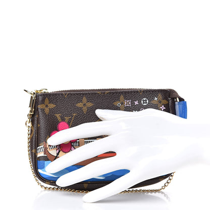 Louis Vuitton Monogram 2019 Christmas Animation Mini Venice Pochette Accessories Blue 2 of 8