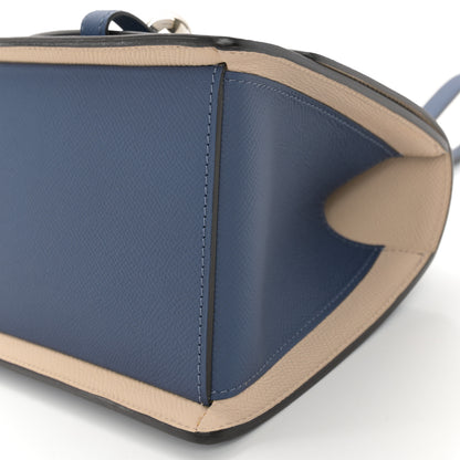 Moynat Carat Calfskin Madeleine Clutch Blue 9 of 10