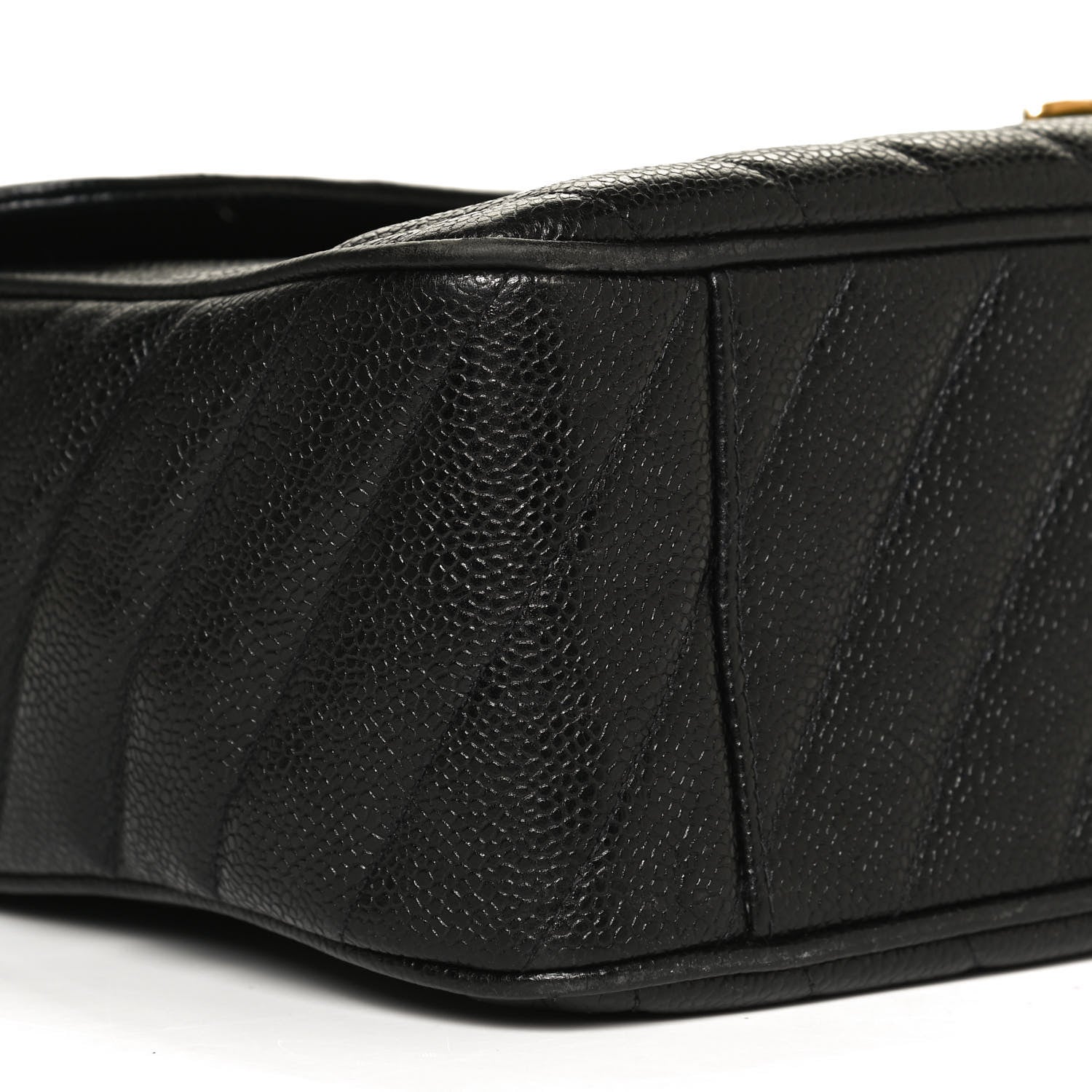 Chanel Caviar Chevron Quilted Maxi Single Flap Black 10 of 11